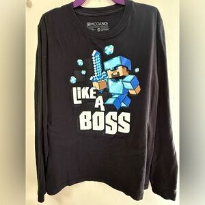 Minecraft Like A Boss Long Sleeve Shirt